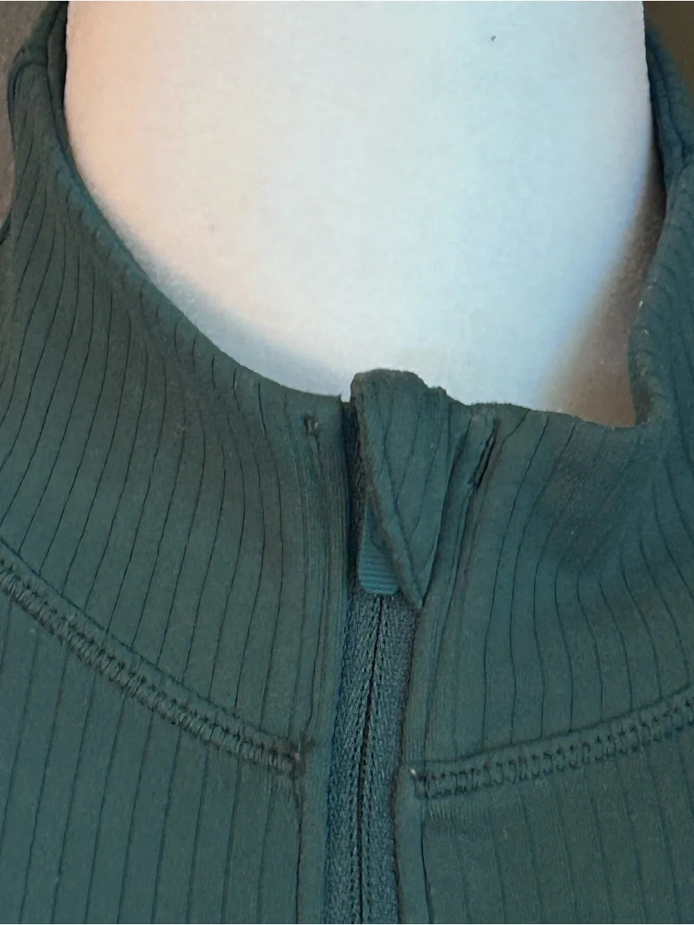 Lululemon Its Rulu Run Cropped Half Zip Green Jasper Size 6
